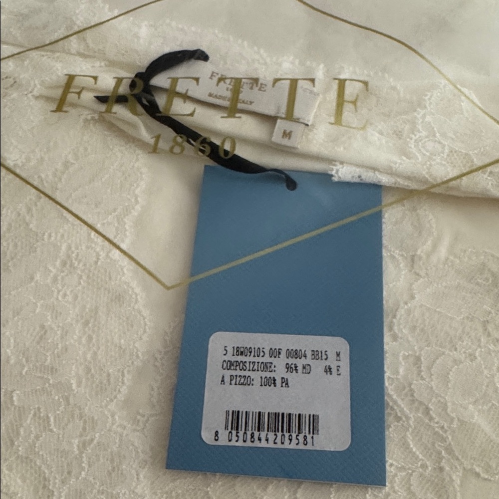 Frette Cream Lace Robe - Picture 3 of 4